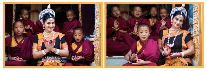 Monika Nataraj and Novice Monks